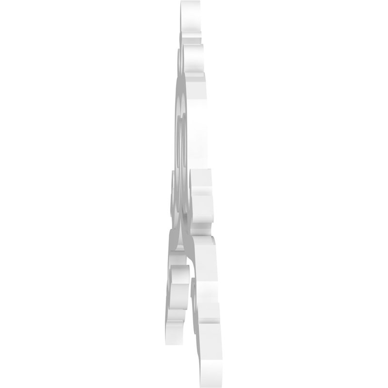 Pignon en PVC de qualité architecturale Baile, H 18 po x l 36 po x P 1 po, 12 / 12