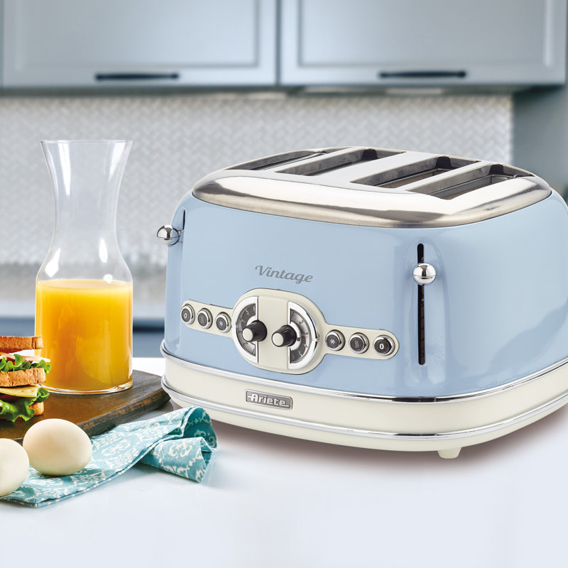 Ariete Vintage 4 Slice Toaster, Blue
