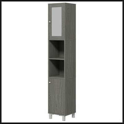Armoire de rangement haute avec miroir Kleankin