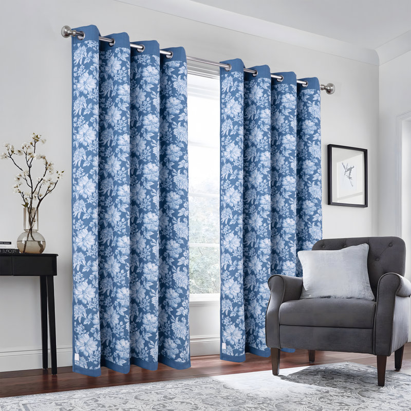 Rideau de fenêtre obscurcissant Eloise, Blue, L 52 po x L 90 po