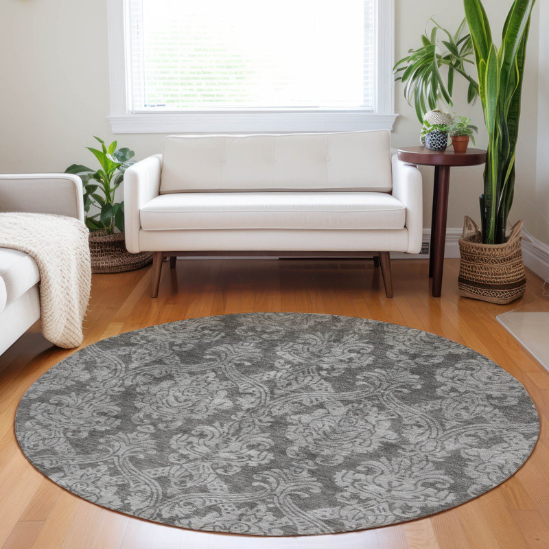 Tapis intérieur / extérieur gris Krymera, 3 pi x 5 pi