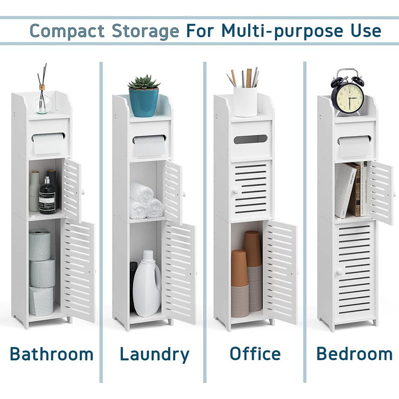 Bathroom Storage Organizer - Floor Standing With Shel...
