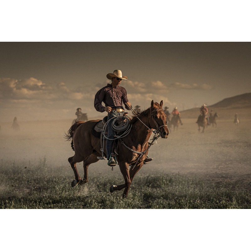 A Young Cowboy by Instants - Wrapped Canvas Print, 20cm H x 30cm W