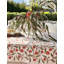 Nappe carrée de Noël - Motif floral rouge et vert-114855630