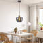 Luminaire suspendu simple en verre et rotin 1 lumière