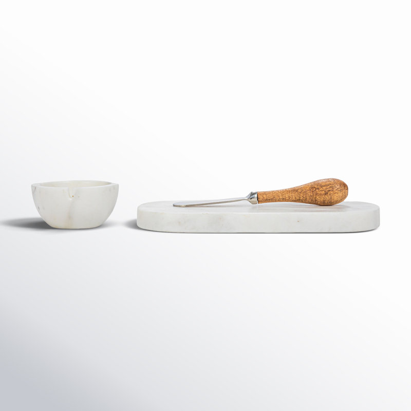 Grateron Rectangle Marble Cheese And Cutting Board