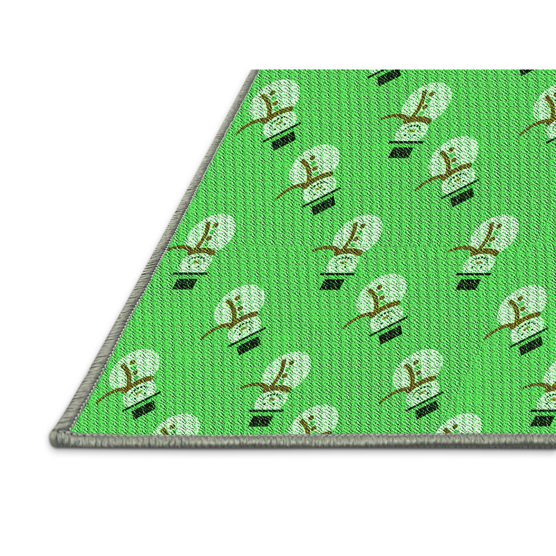 Tapis vert tissé à la machine