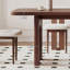 Table de salle à manger rectangulaire brune pour salle à manger / cuisine-2120231521