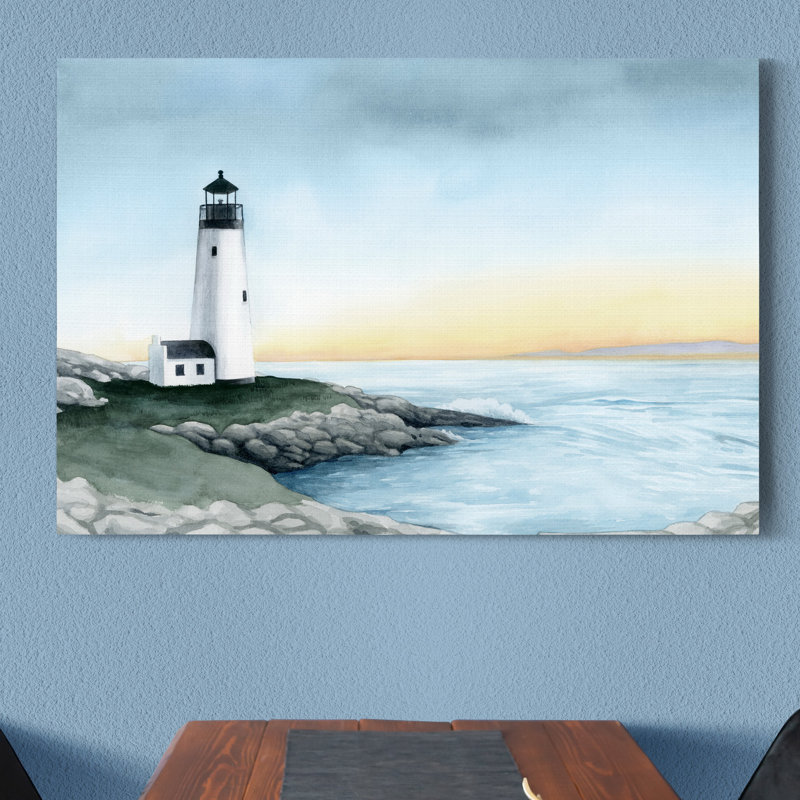 Impression sur toile tendue Lighthouse Bay I, H 27 po x l 18 po x P 1 po