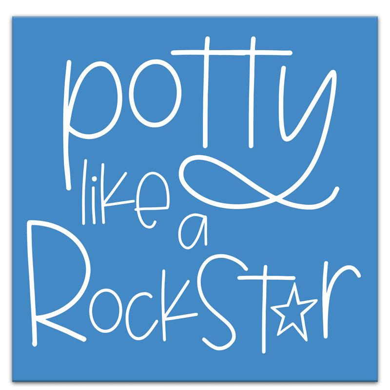 Art sur toile Potty Like a Rockstar, H 12 po x l 12 po x P 1,25 po