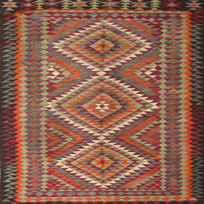 Oriental Indoor Rug, Square 4'
