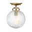 Plafonnier 1 lumière Kaydan en laiton naturel-329771456