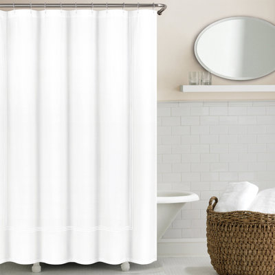 Brookhhurst Cotton Blend Geometric Shower Curtain