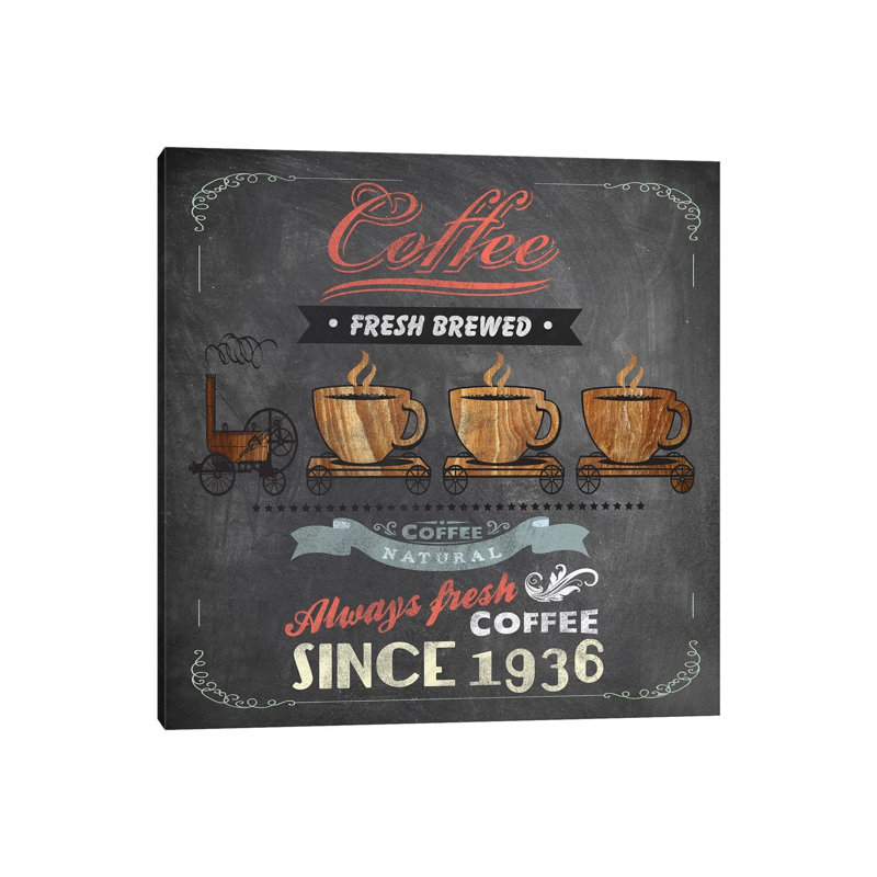 Coffee Board II by Drako Fontaine - Wrapped Canvas Print, 93.98 cm H x 93.98 cm W x 3.175 cm D