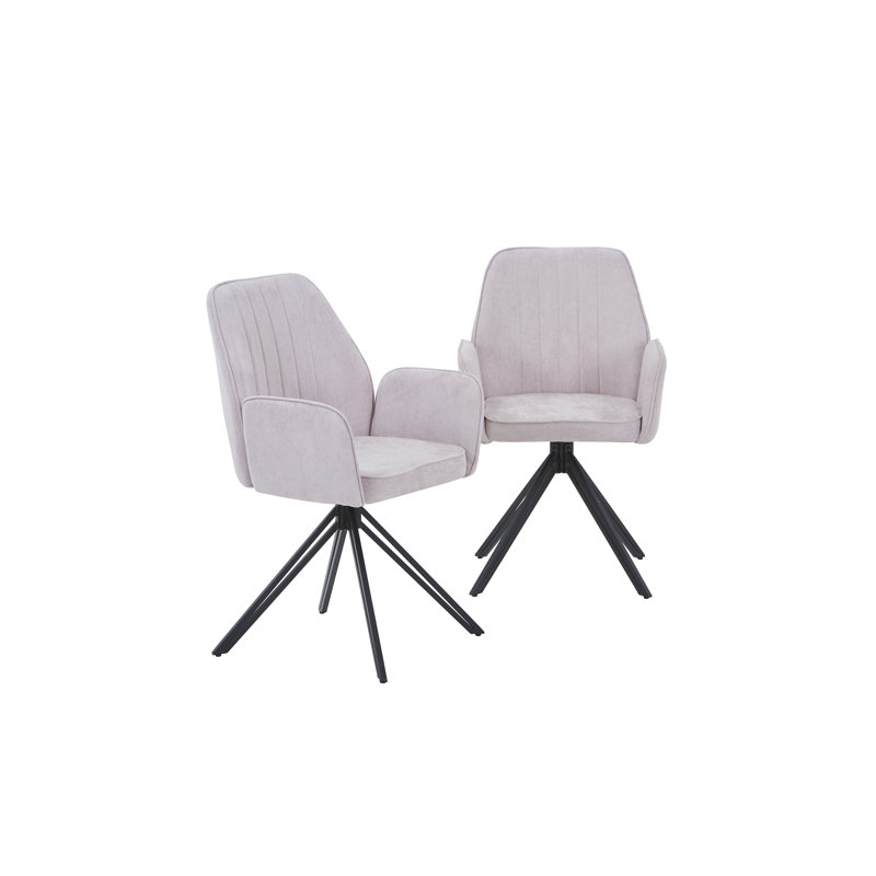 50cm H Upholstered Upholstered Back Armchair, Silver
