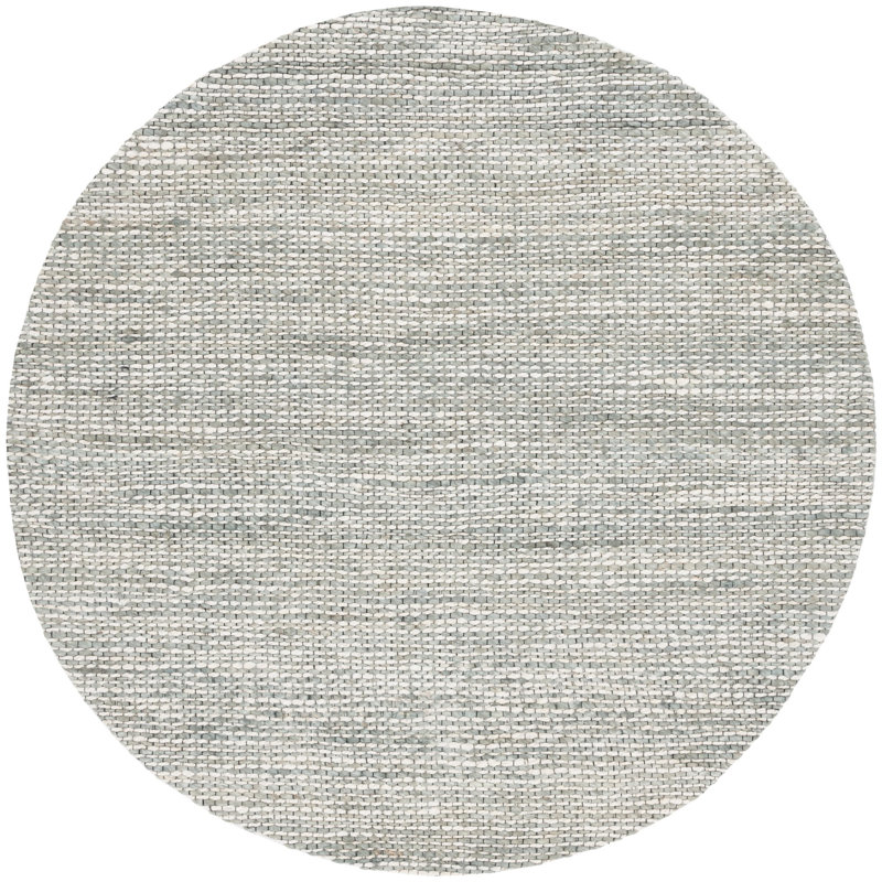Zaragoza Hand Loomed Jute And Cotton With Latex Solid Color Rug, Round 6'