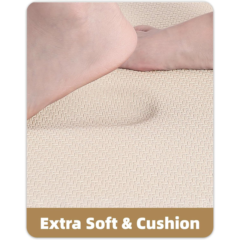 Tapis de cuisine anti-fatigue Jendrik, Beige, 17 po x 29 po et 17 po x 29 po