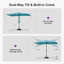 Parasol de table rectangulaire 6,5 'x 10'-670938857
