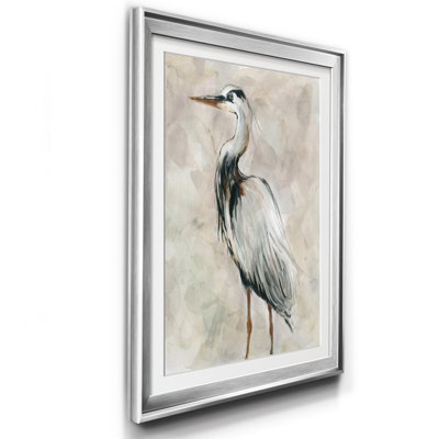 " Crane At Dusk II " Painting Print