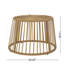 Table d'appoint en osier avec structure en cage pour un décor extérieur, durable et sans assemblage requis.