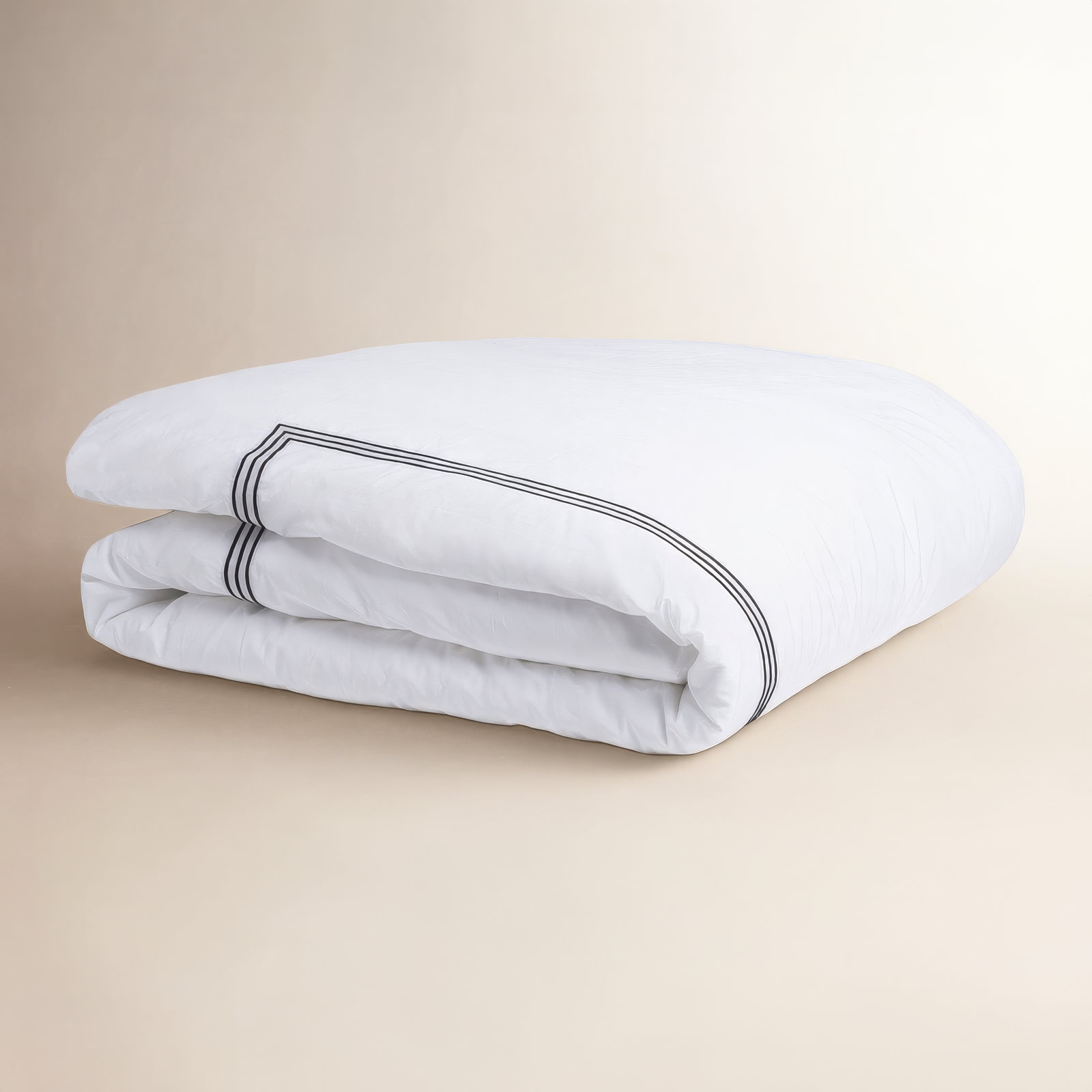 Rashmi Cotton Duvet Cover Set, Full/Queen Duvet Cover, Black