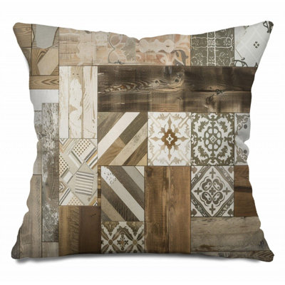 Coussin décoratif réversible en mélange de coton