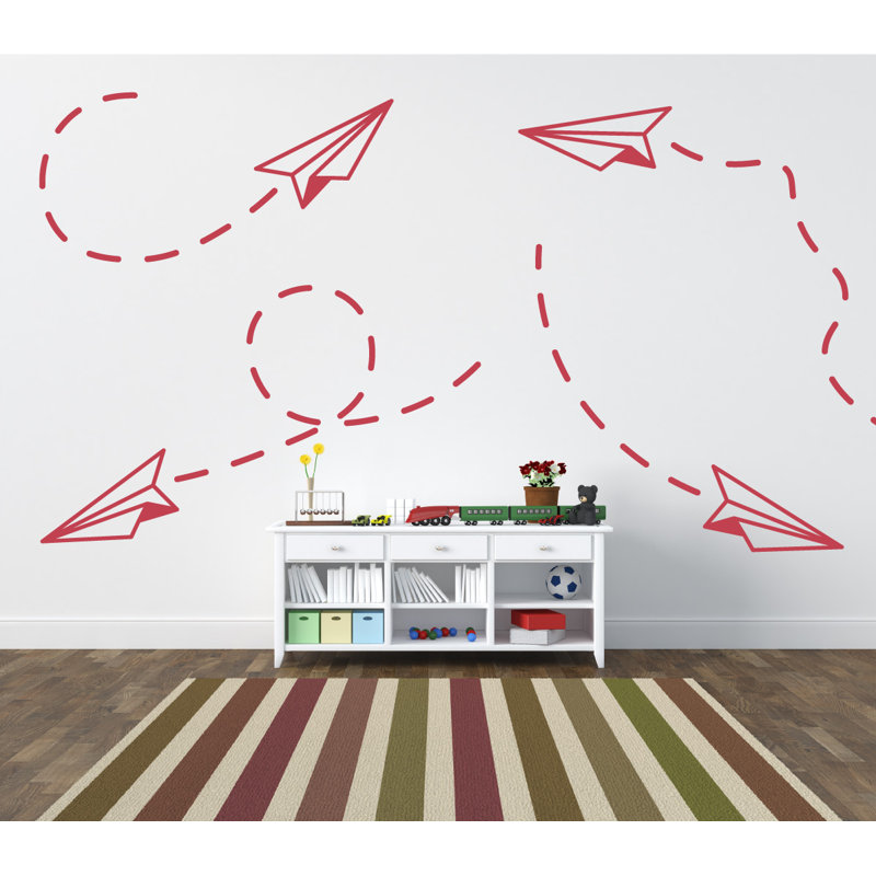 Adhésif décoratif papier avion, Rouge Dahlia, H 30 po x l 33 po x P 0,01 po