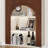 White Solid Wood Freestanding Fireplace-132693102