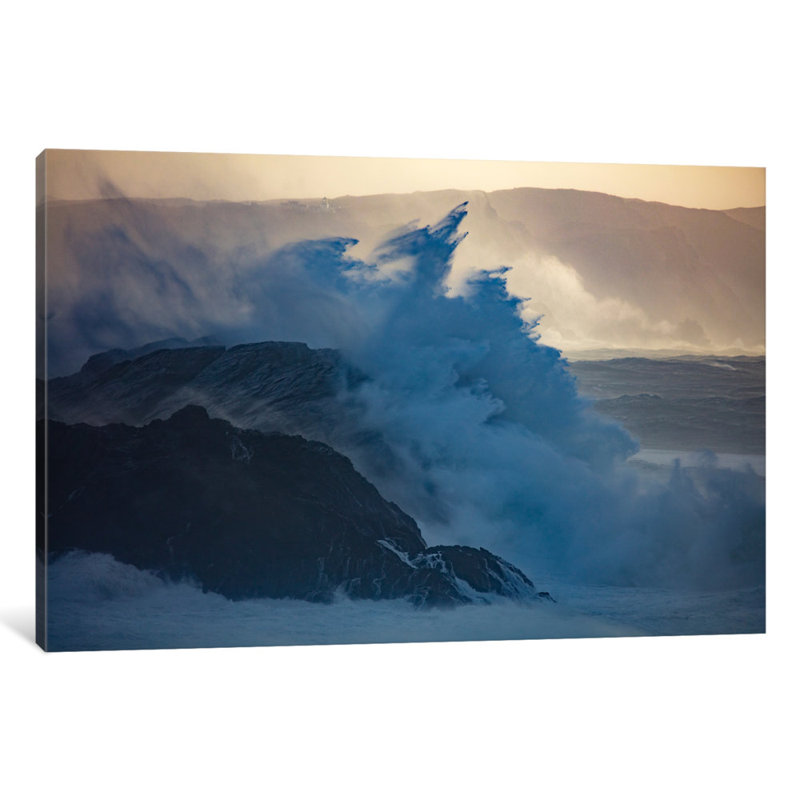 Crashing ondulations ii, reproduction de photo sur toile tendue, H 18 po x l 26 po x P 1,5 po