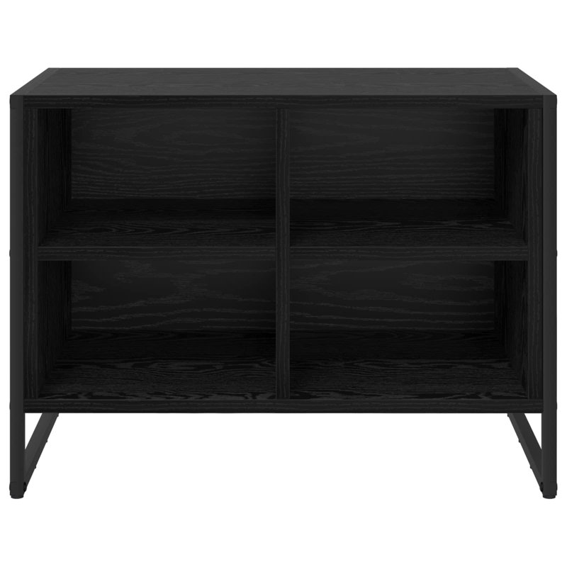4 Pair Shoe Storage Cabinet, Black Oak