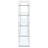 Stellar Modern Glass Bookshelf, 5-tier Open Display Case, 59" Wide X 63" High, Chrome Frame With Clear Tempered Glass Shelves