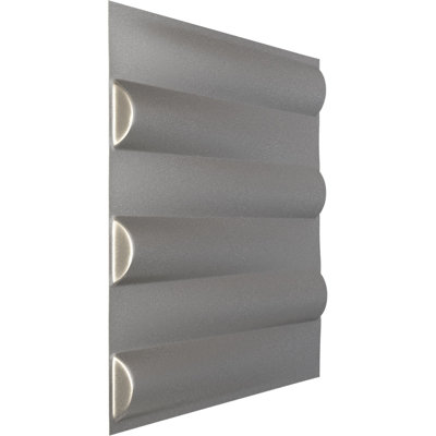19 5/8"W x 19 5/8"H Naomi EnduraWall Decorative 3D Wall Panel, Metallic Dark Steel (Covers 2.67 Sq. Ft.)