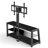 Wooden Storage TV Stand Black Tempered Glass Height Adjustable Universal Swivel Entertainment Center With Mount TV Stand-353354695