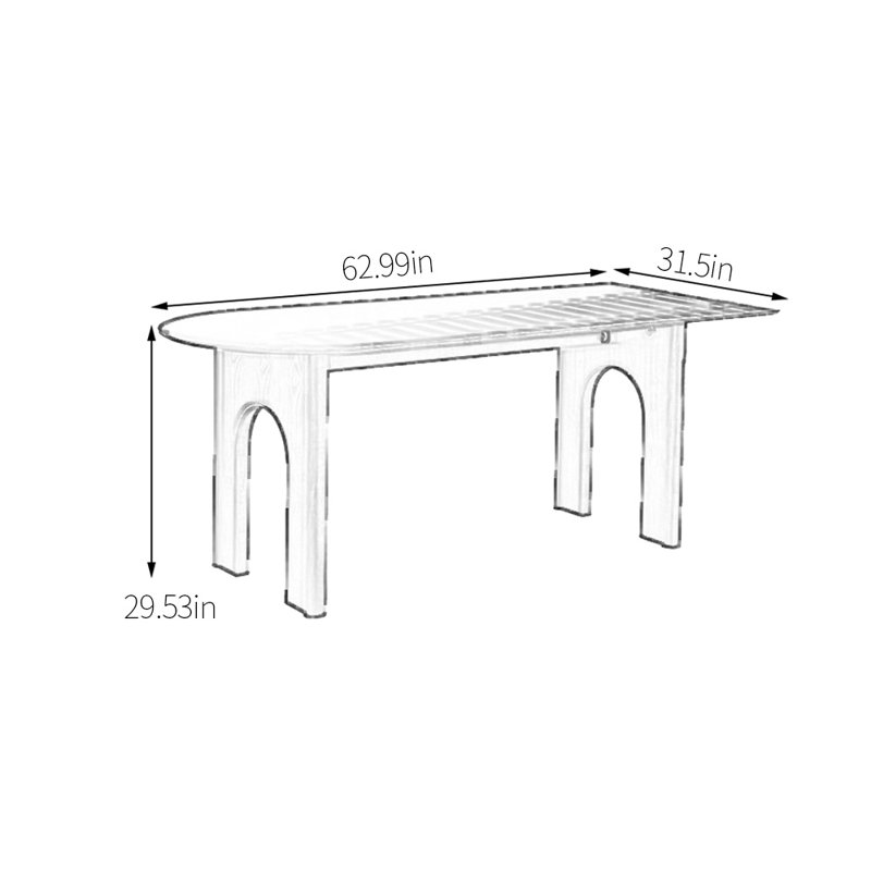 Évalène, H 29,53 po x L 62,99 po x l 31,5 po