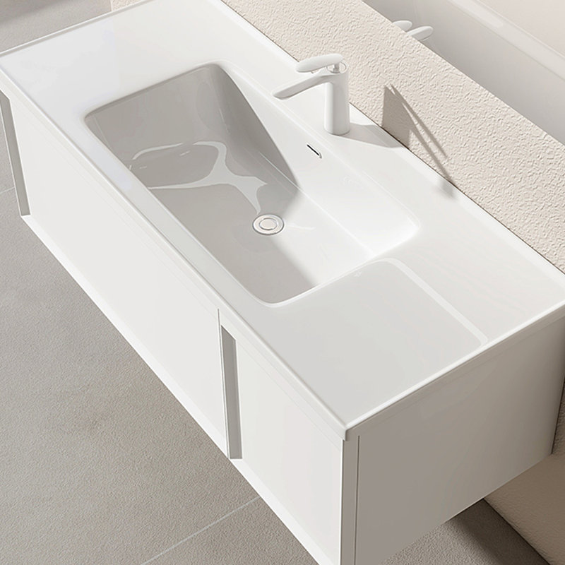 Modern minimalism bathroom cabinet, White