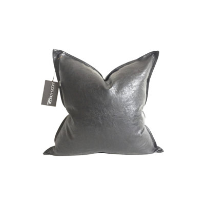 Square Leather Pillow Cover & Insert