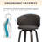 26" Upholstered Swivel Bar and Counter Stool with Wood Frame-325913602