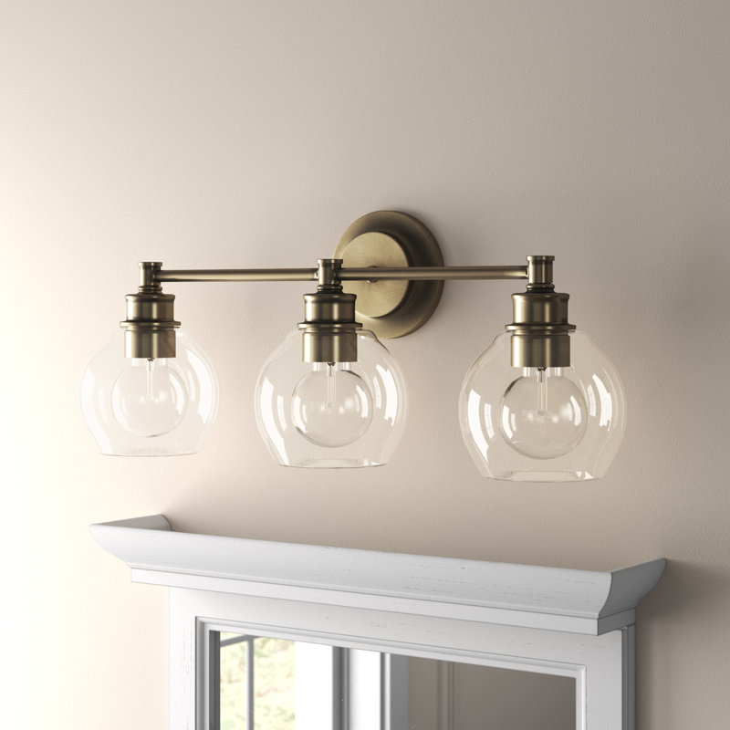 Warrenton 3 - Light Dimmable Vanity Light, Aged Brass