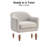 Kaya 35''W Modern Upholstered Accent Chair Boucle-489274827