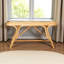 Banc bohème moderne en rotin brun naturel H 17,83 po x l 38,33 po x P 14,84 po Zaria
