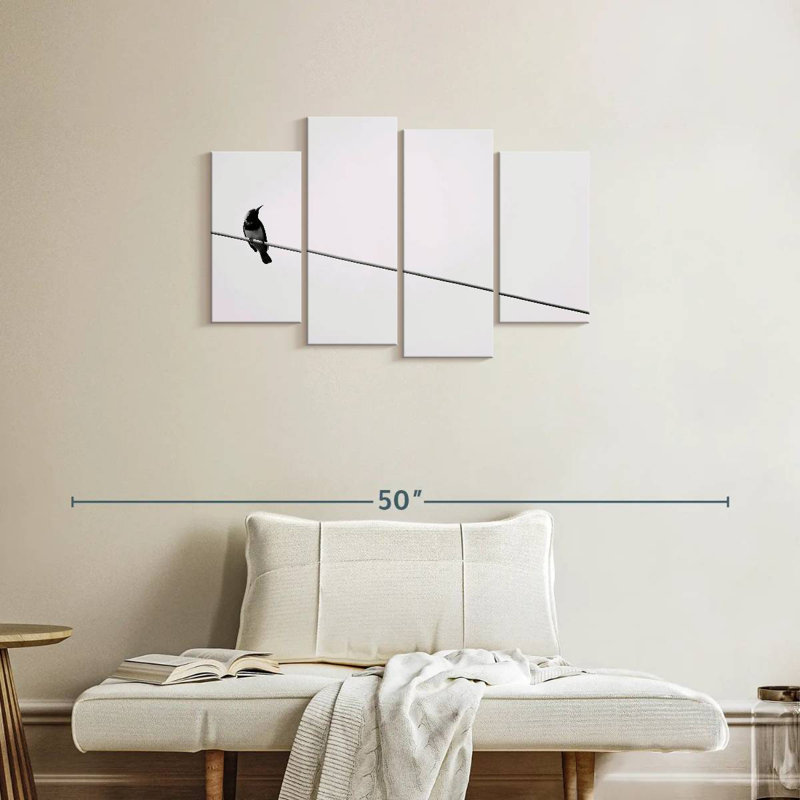 Simple Bird On Wire, 22" H x 36" W