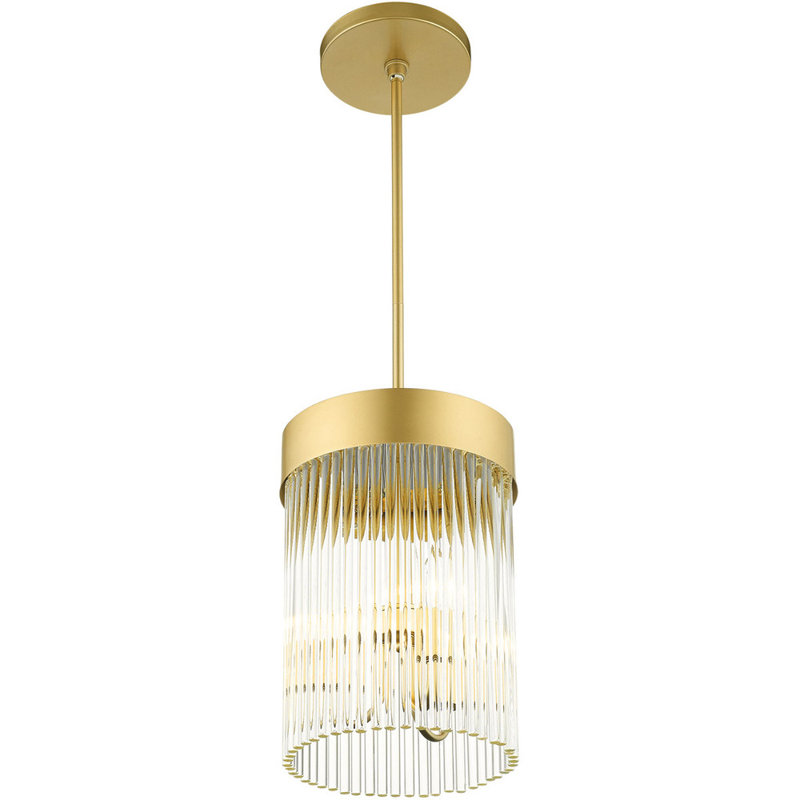 3 - Light Drum Chandelier, Soft Gold