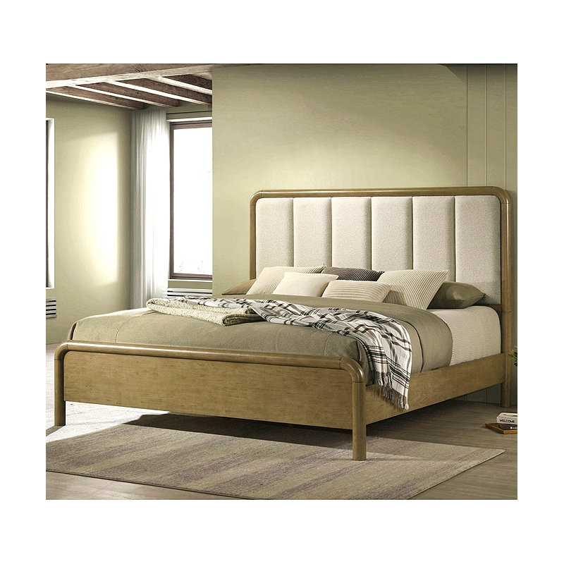 Grand lit tapissier Tully Nutmeg