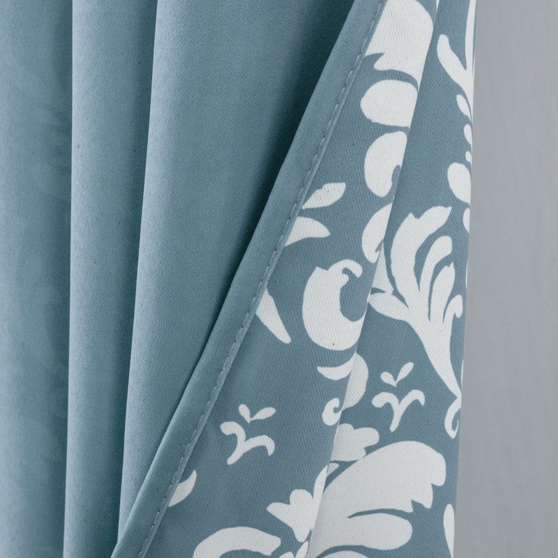 Rideau obscurcissant réversible Cressida, L 52 po x L 84 po, Bleu