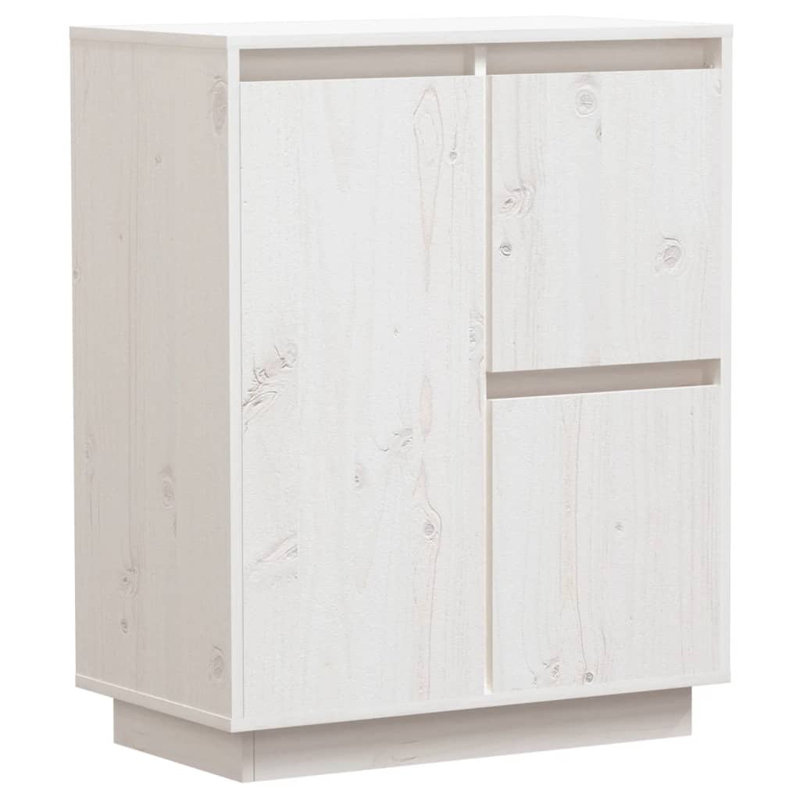 Lloydminster Solid Wood Rectangle Accent Cabinet, White
