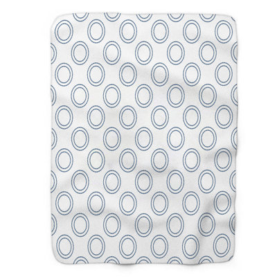 Blue Spots- 1 Piece Premium Sherpa Blanket 0154