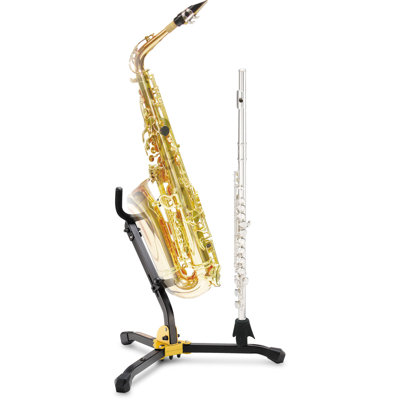 Hercules Alto/Tenor Saxophone Stand with Deluxe Velvet Peg for Clarinet/Flute