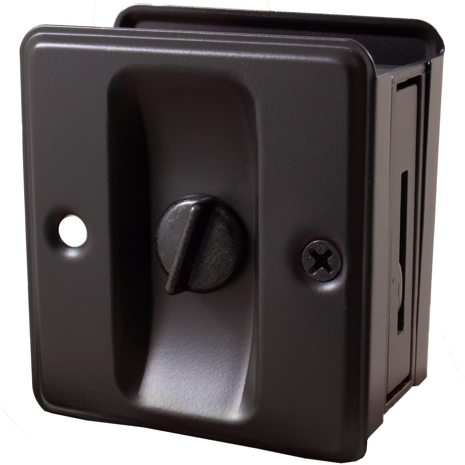 Stone Harbor Hardware Square Pocket Door Lock, Privacy (Bed/Bath) Latch