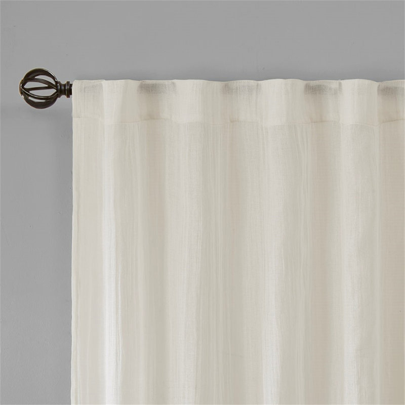 Paire de panneaux de rideau uni (2 pièces), L 42 po x L 84 po, Blanc