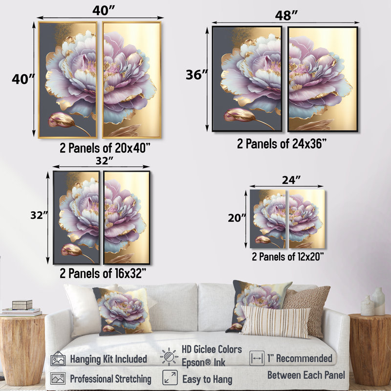 «Mauve mauve», fleur unique, 36" H x 48" W, Impression encadrée flottante, Black